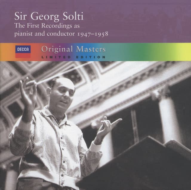 Album cover art for Sir Georg Solti - the first recordings as pianist and conductor, 1947-1958 - 4 CDs