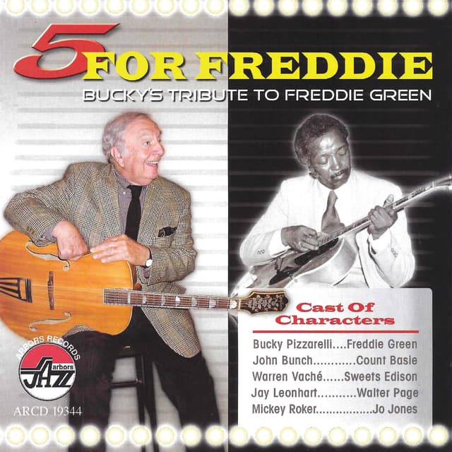 Album cover art for 5 for Freddie: Bucky Pizzarelli's Tribute to Freddie Green