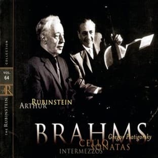 Album cover art for Rubinstein Collection, Vol. 64: All Brahms: Sonatas Nos. 1 & 2 For Cello And Piano; 5 Intermezzi