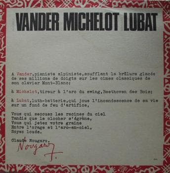 Album cover art for Vander - Michelot - Lubat