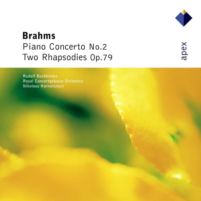 Album cover art for Brahms : Piano Concerto No.2 & 2 Rhapsodies