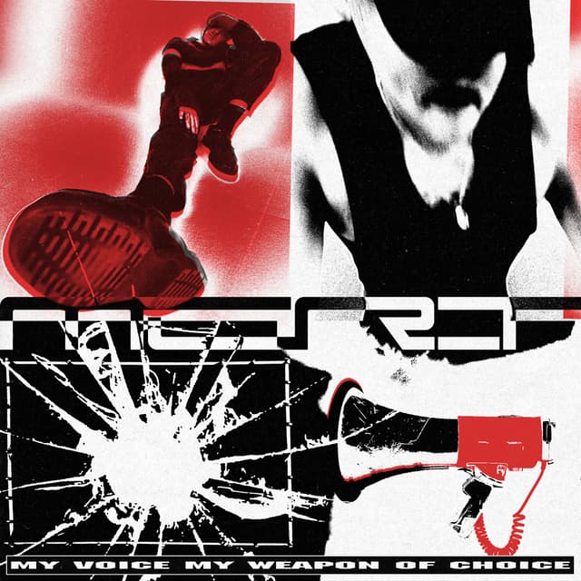 Album cover art for MY VOICE MY WEAPON OF CHOICE