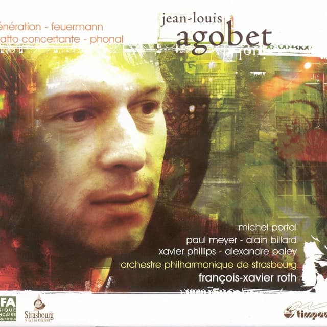 Album cover art for Agobet: Generation - Phonal - Feuermann - Piano Concerto, "Ritratto Concertante"