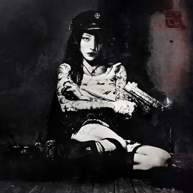 Album cover art for Evangelic Girl is a Gun