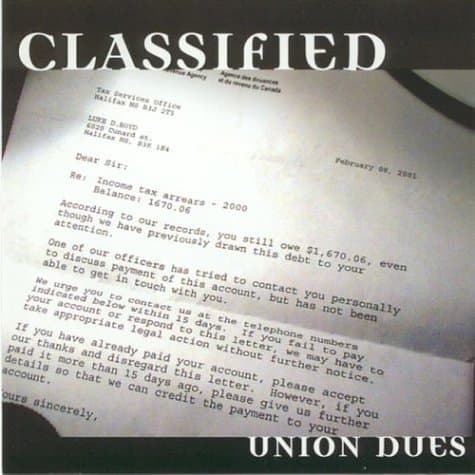 Album cover art for Union Dues