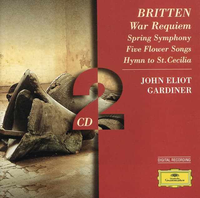Album cover art for Britten: War Requiem; Spring Symphony; 5 Flower Songs; Hymn To St. Cecilia