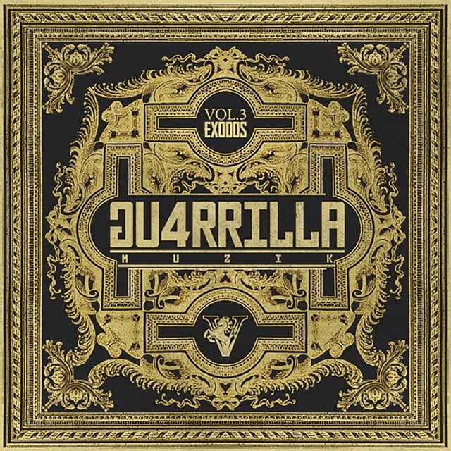 Album cover art for Guerrilla Muzik Vol.3 'Exodos'