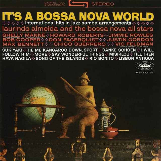 Album cover art for It's a Bossa Nova World: International Hits in Jazz Samba Arrangements