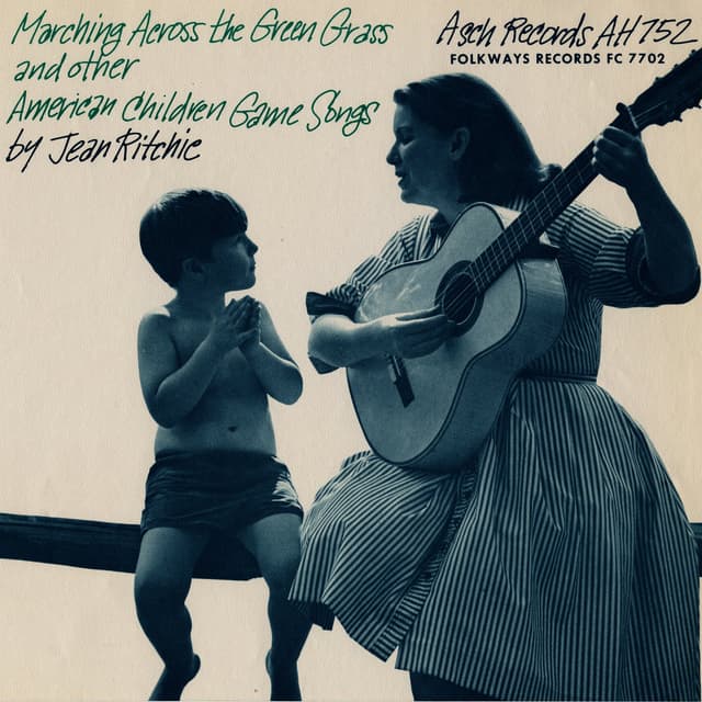 Album cover art for Marching Across The Green Grass And Other American Children's Game Songs