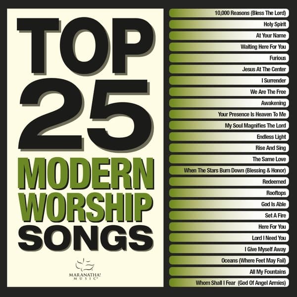 Album cover art for Top 25 Modern Worship Songs