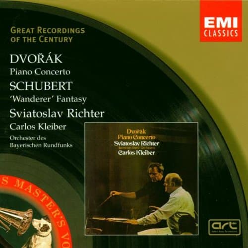 Album cover art for Dvorák : Piano Concerto - Schubert : Fantasy in C Major D.760 'Wanderer'