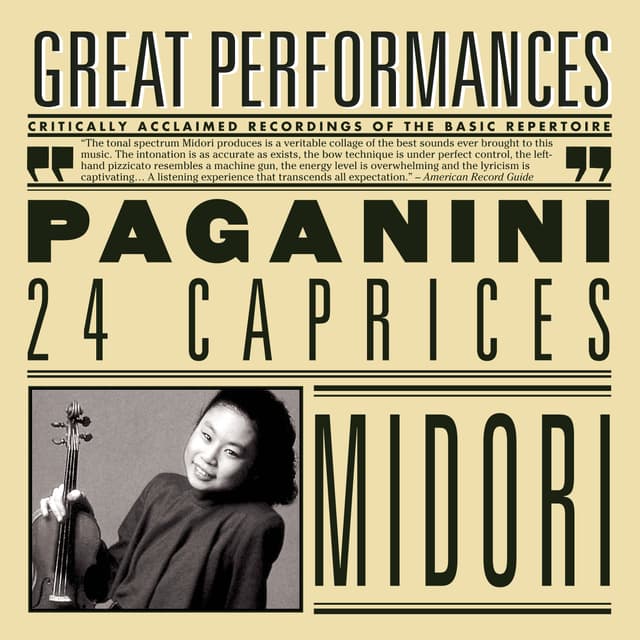 Album cover art for Paganini: 24 Caprices for Solo Violin, Op. 1