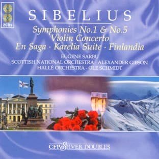 Album cover art for Symphonies No.1 & No.5/violin Concerto/en Saga/karelia Suite/finlandia