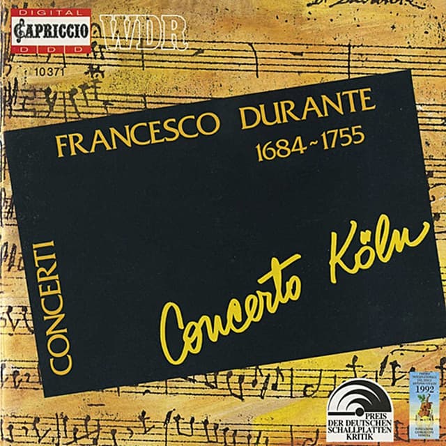 Album cover art for Durante: Concertos for Strings Nos. 1-6