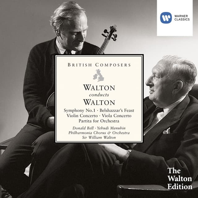 Album cover art for Walton Conducts Walton: Symphony No. 1, Belshazzar's Feast Etc