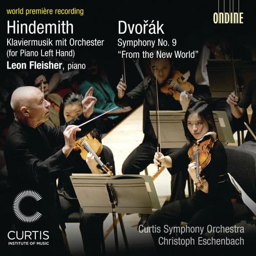 Album cover art for Hindemith: Klaviermusik mit Orchester (for piano left hand) / Dvořák: Symphony no. 9 “From the New World”