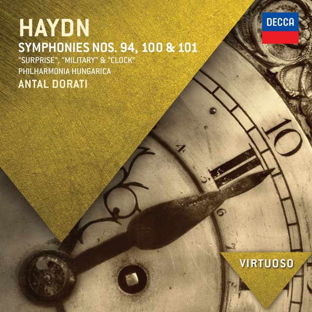 Album cover art for Haydn: Symphonies Nos. 94, 100 & 101 "Surprise", "Military" & "Clock"