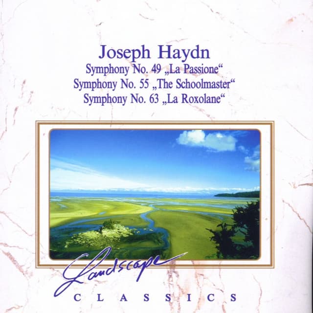 Album cover art for Joseph Haydn: Sinfonie Nr. 49, F-Moll -Sinfonie Nr. 55, Es-Dur - Sinfonie Nr. 63, C-Dur