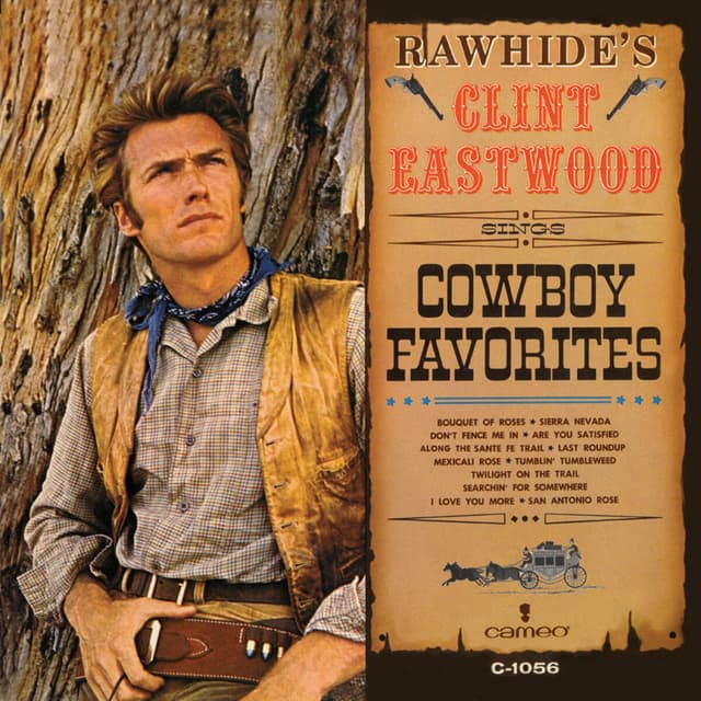 Album cover art for Rawhide's Clint Eastwood Sings Cowboy Favorites