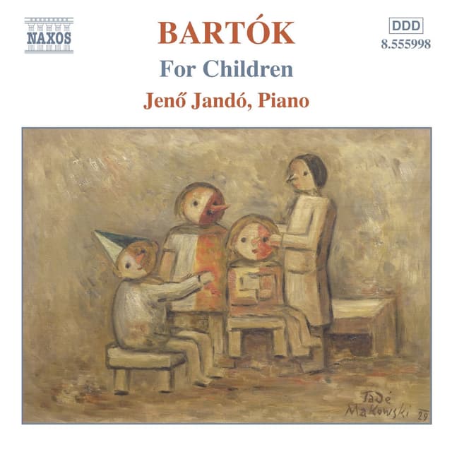 Album cover art for Bartók: Piano Music, Vol. 4 - For Children