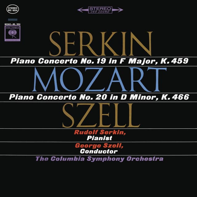 Album cover art for Mozart: Piano Concertos Nos. 19 & 20