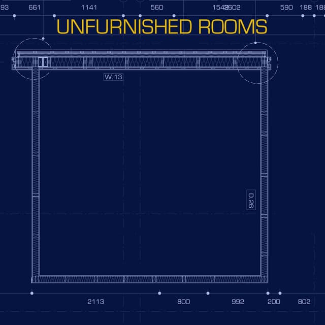 Album cover art for Unfurnished Rooms