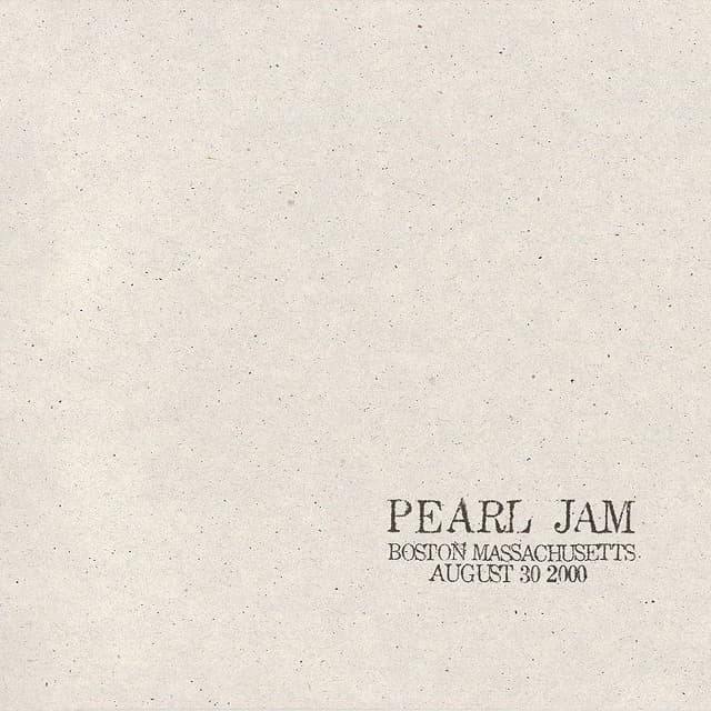 Album cover art for Boston Massachusetts August 29 2000