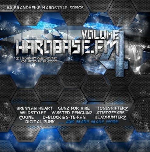 Album cover art for HardBase.FM Volume Four! 2014 cd1 mixed by omegatypez
