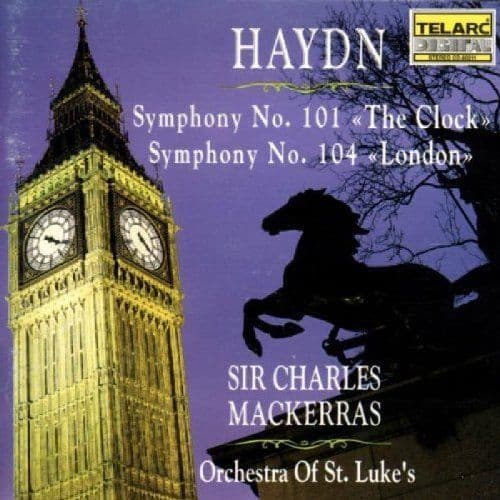 Album cover art for Symphonies Nos. 101 "The Clock" & 104 "London"