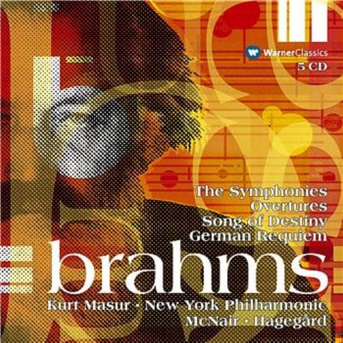 Album cover art for Brahms : Symphonies Nos 1 - 4, Overtures, Ein deutsches Requiem
