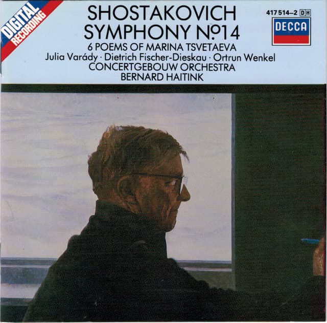 Album cover art for Shostakovich: Symphony No.14 - Six Poems of Marina Tsvetaeva