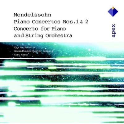 Album cover art for Mendelssohn : Piano Concertos Nos 1 & 2