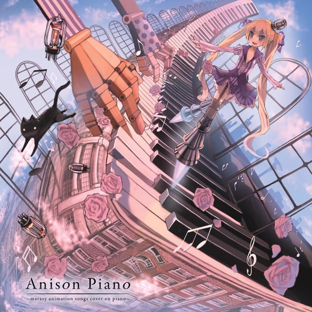Album cover art for Anison Piano: Marasy Animation Songs Cover on Piano