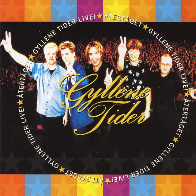 Album cover art for Gyllene Tider Live: Återtåget