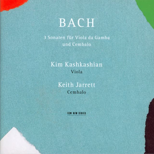 Album cover art for Bach: 3 Sonaten fur Viola da Gamba und Cembalo