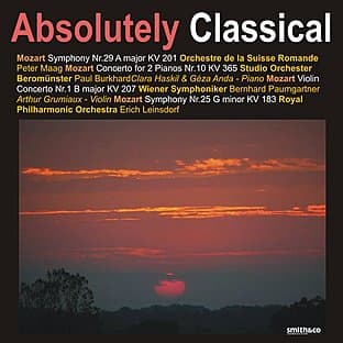 Album cover art for Mozart: Symphony Nos. 29 & 25, Concerto For 2 Pianos No. 10, Violin Concerto No. 1
