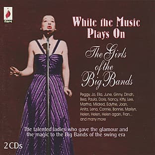 Album cover art for While The Music Plays On - The Girls Of The Big Bands