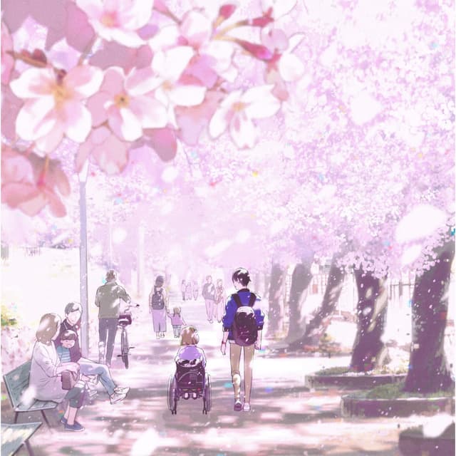 Album cover art for Animation Movie "Josee, the Tiger and the Fish"