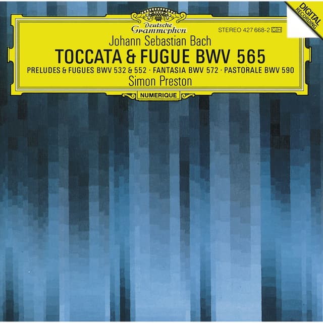 Album cover art for Bach: Toccata and Fugue BWV 565 - Organ Works BWV 572, 590, 532, 769 & 552