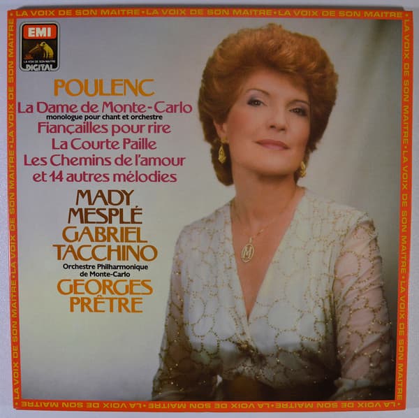 Album cover art for Poulenc: La Dame de Monte-Carlo - Fiançailles Pour Rire - La Courte Paille - Les Chemins de l'Amour et 14 Autres Mélodies