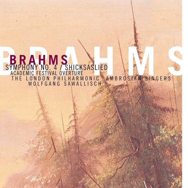 Album cover art for Brahms Symphony No.4 - Shicksaslied