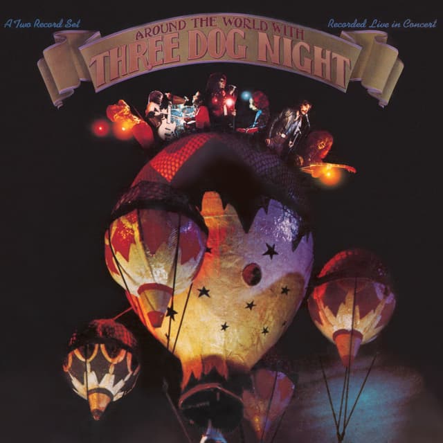 Album cover art for Around the World with Three Dog Night