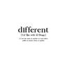 Different