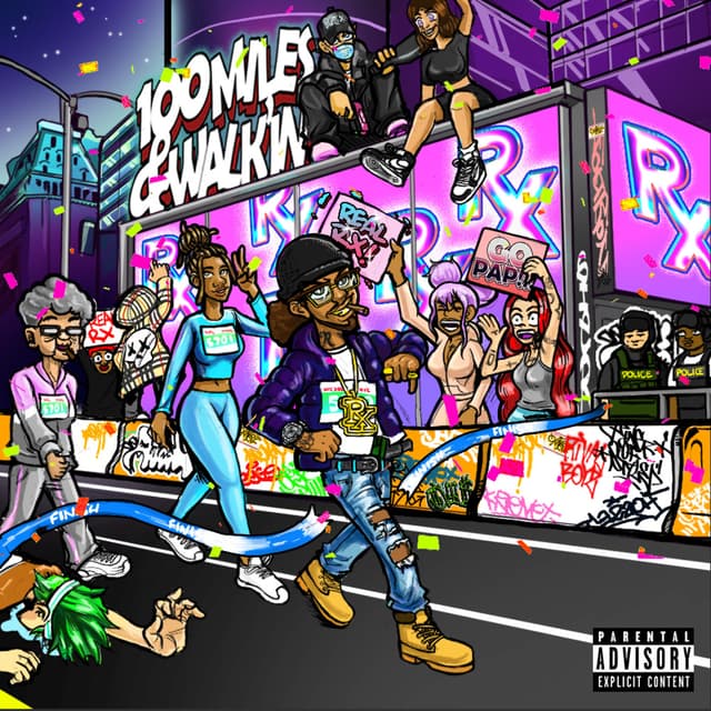 Album cover art for 100 Miles & Walk’in