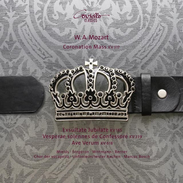 Album cover art for Mozart: Coronation Mass & Exsultate jubilate & Vesperae solennes de confessore
