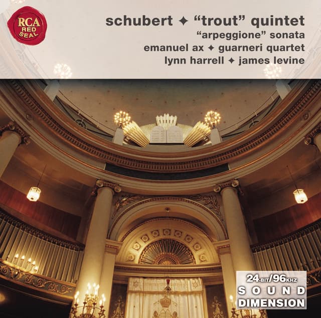 Album cover art for Schubert, Trout Quintet; Arpeggione Sonata