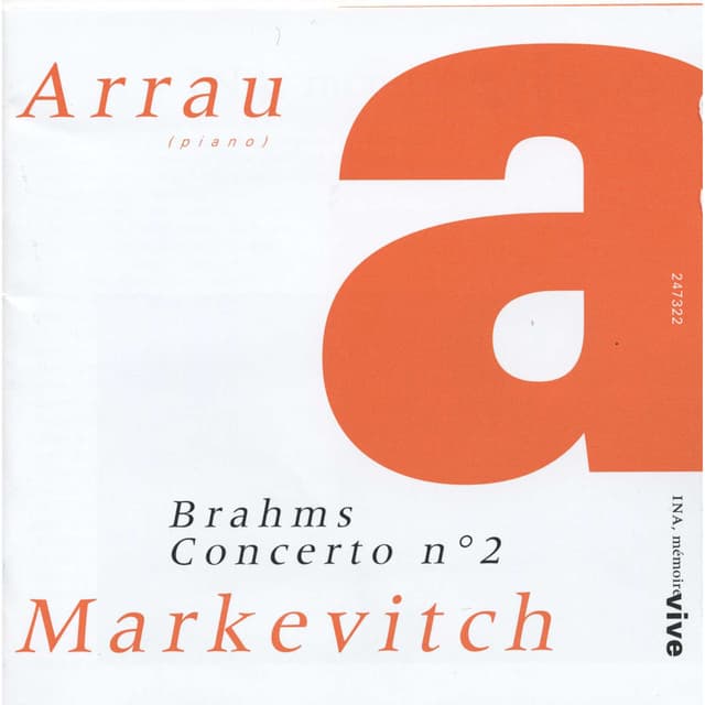 Album cover art for Brahms: Concerto Pour Piano N° 2