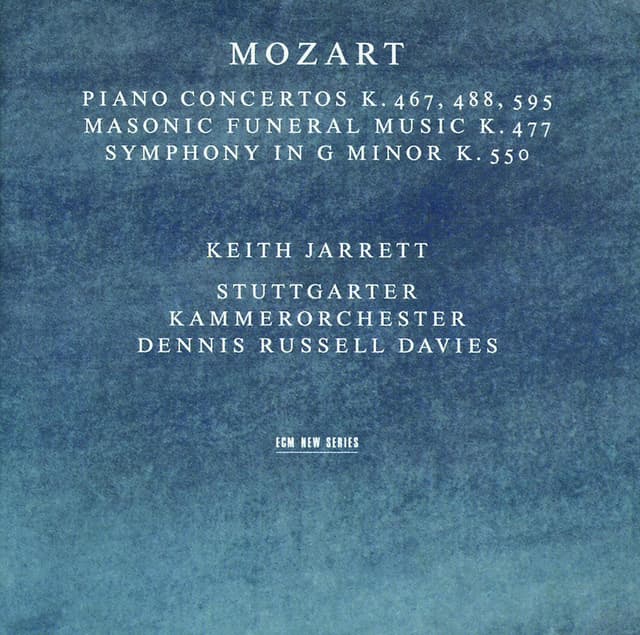 Album cover art for Mozart: Piano Concertos - Masonic Funeral Music - Symphony IN G Minor