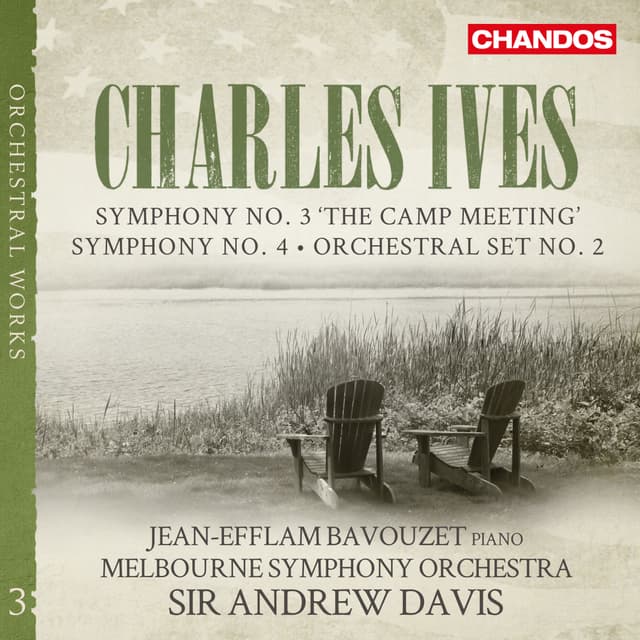 Album cover art for Ives : Symphony No. 3 « The Camp Meeting » - Symphony No. 4 - Orchestral Set No. 2