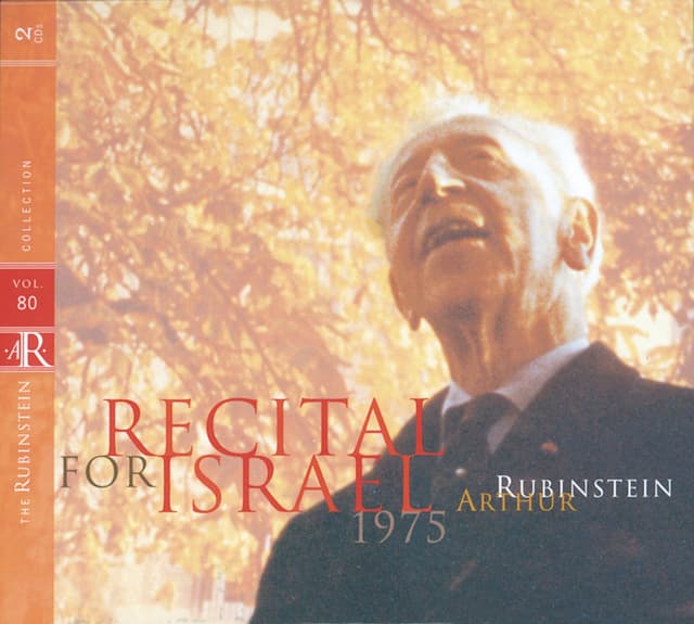 Album cover art for Rubinstein Collection, Vol. 80 : Recital For Israel : Beethoven, Schumann, Debussy, Chopin, Mendelssohn